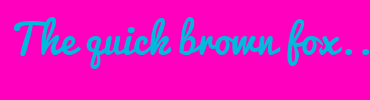 Image with Font Color 00BADB and Background Color FF00BF